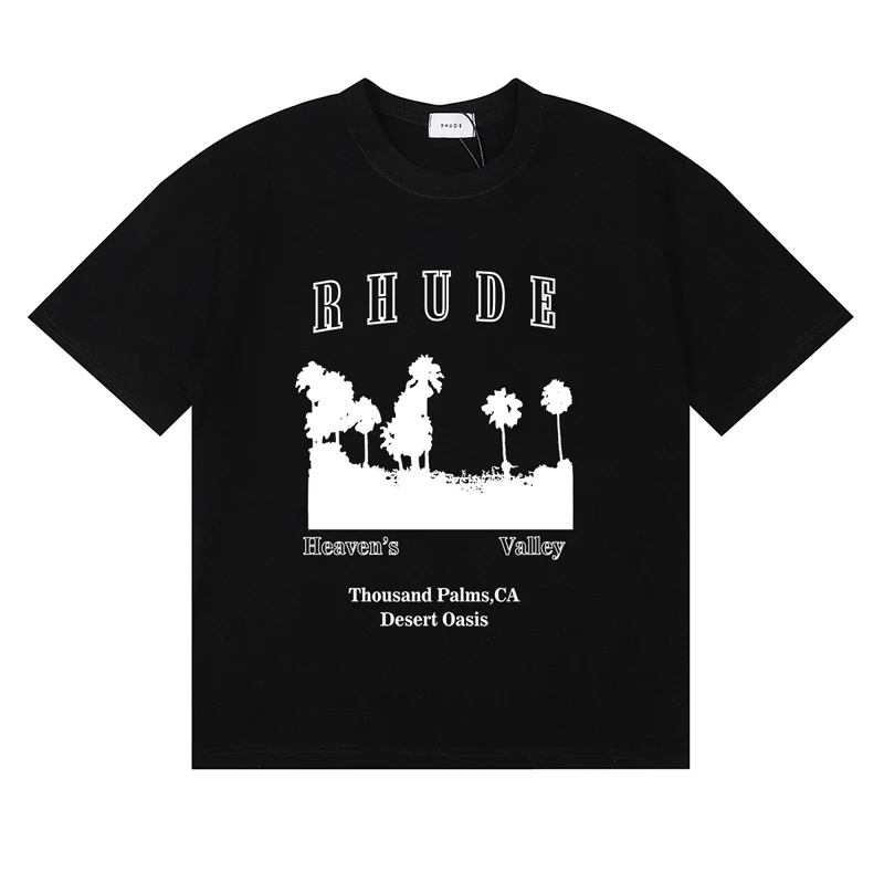 Street Fashion Brand Logo - Modieus merk Rhude T-shirt zomer casual