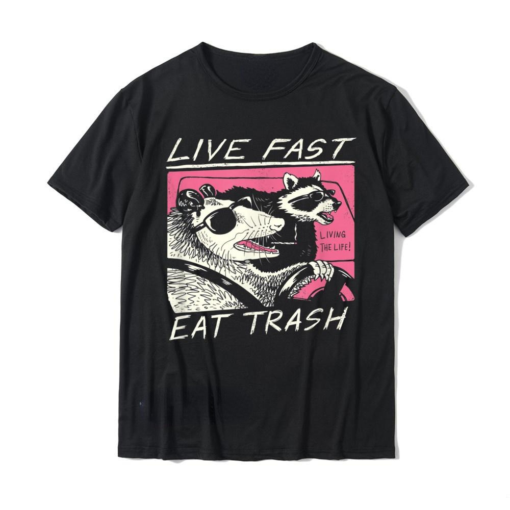 Street Fashion Harajuku - Live Snel! Eten Trash! Man T-shirt