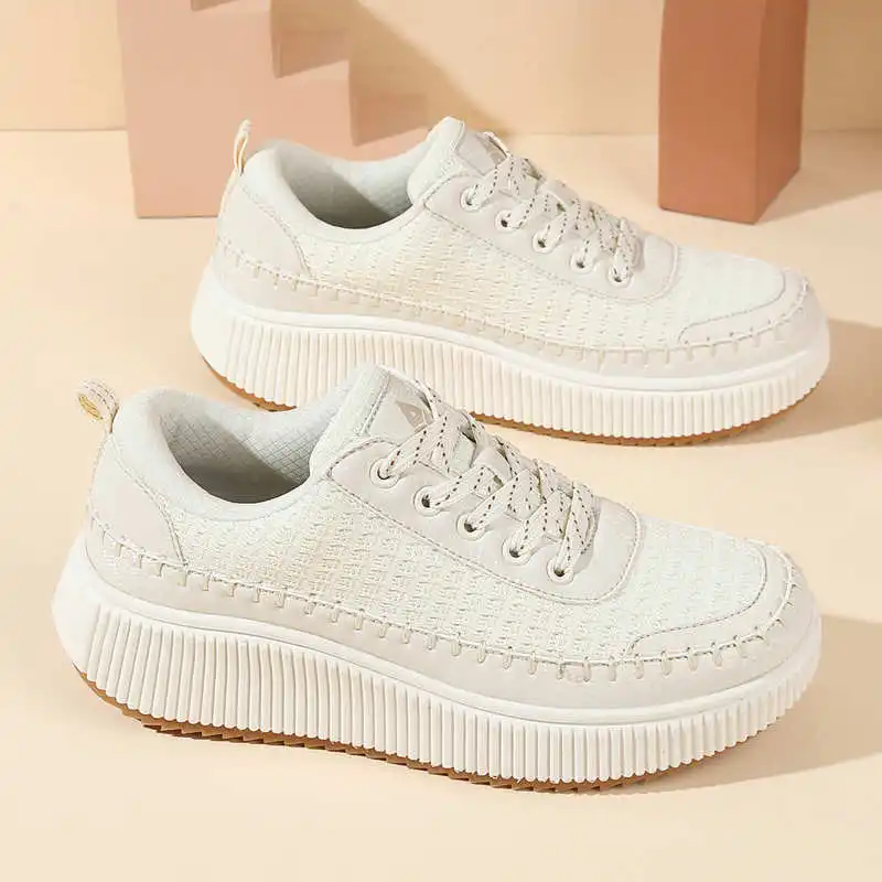 Street Fashion Vietnam - Bruine schoenen Dames Flats Herfstlaarzen Sneakers