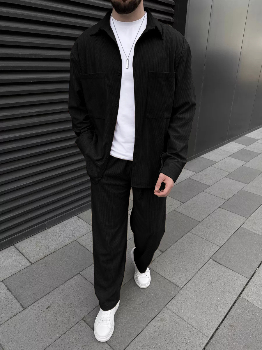 Street For Fashion - Heren corduroy tweedelig pak: overhemd met