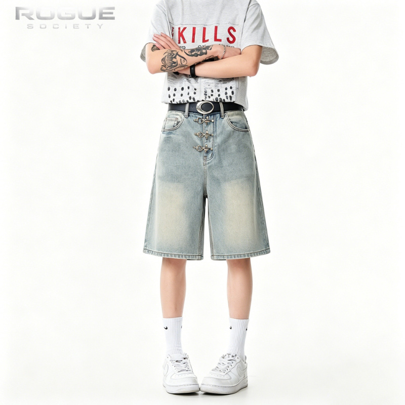 Street Fashion Harajuku - Streetwear Nieuwe Mode Metalen Gesp Denim
