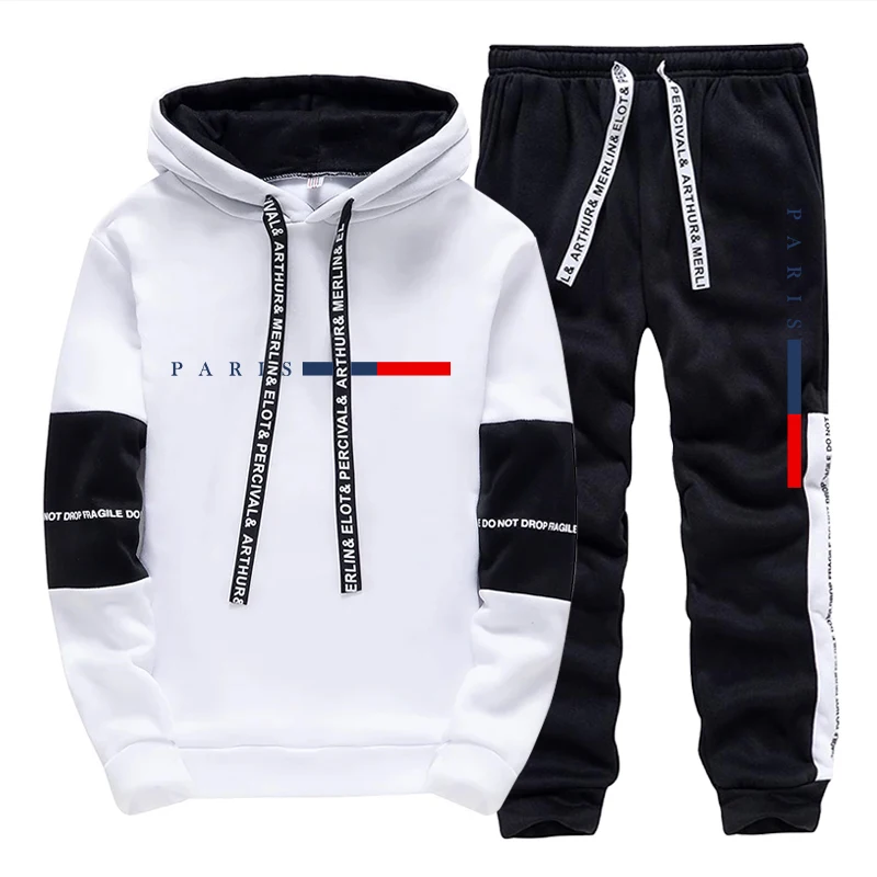 Street For Fashion - Herenset/Hoodie/Broek Parijse Mode Herfst Winter Casual