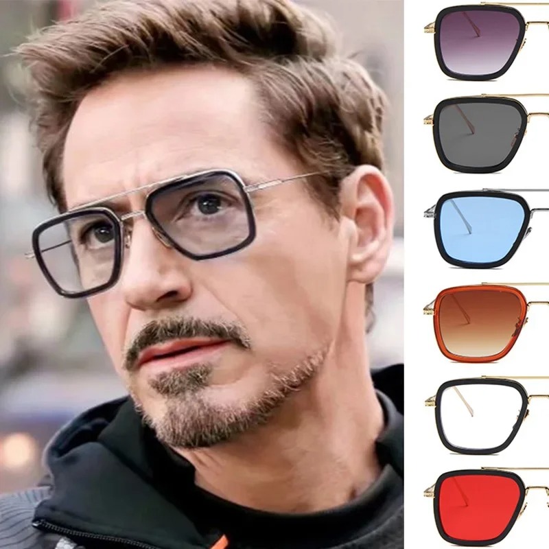 Street Fashion Glasses - Steam Punk Tony Stark zonnebril heren