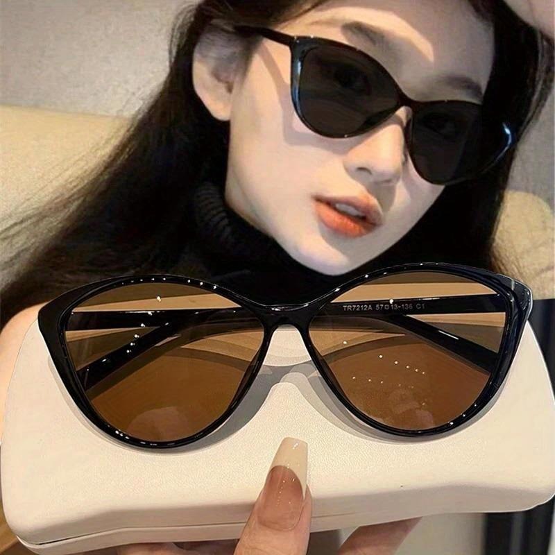 Street Fashion Glasses - 1Pc Retro Frame Cat Eye Zonnebril