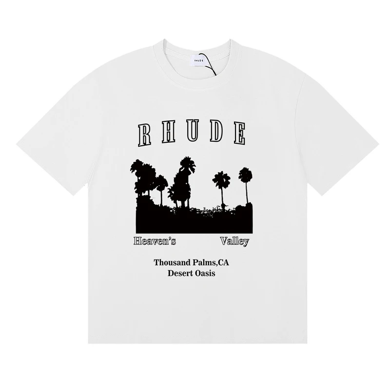 Modieus merk Rhude T-shirt zom - Street Fashion Brand Logo recensie en prijs