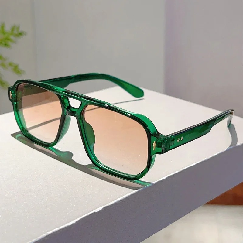 Nieuwe vintage vierkante zonne - Street Fashion Glasses recensie en prijs