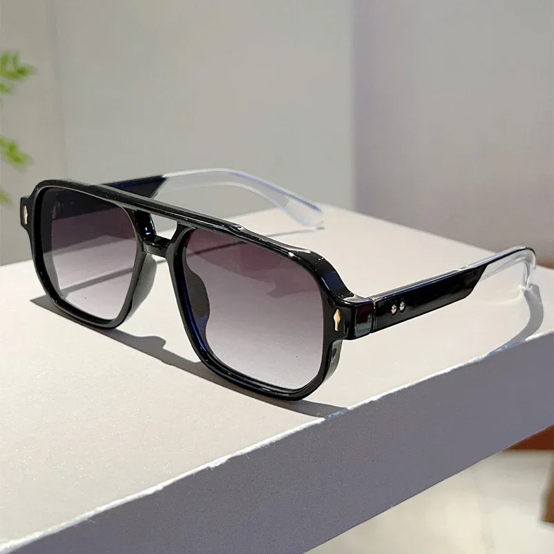 Nieuwe vintage vierkante zonne - Street Fashion Glasses recensie en prijs