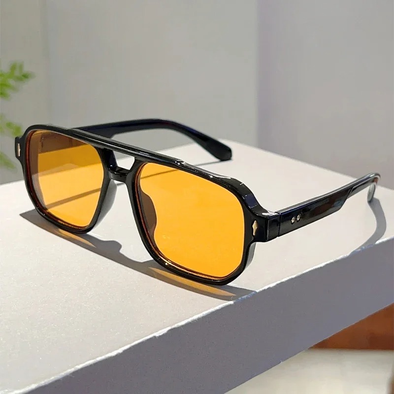 Nieuwe vintage vierkante zonne - Street Fashion Glasses recensie en prijs