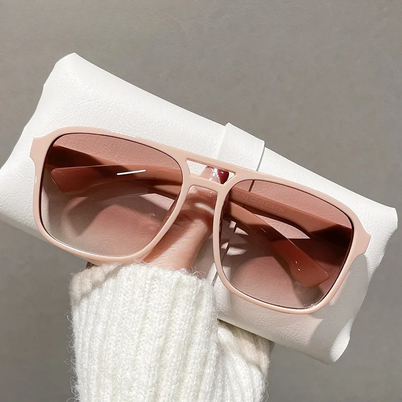Vierkante dubbele bruggen zonn - Street Fashion Glasses recensie en prijs