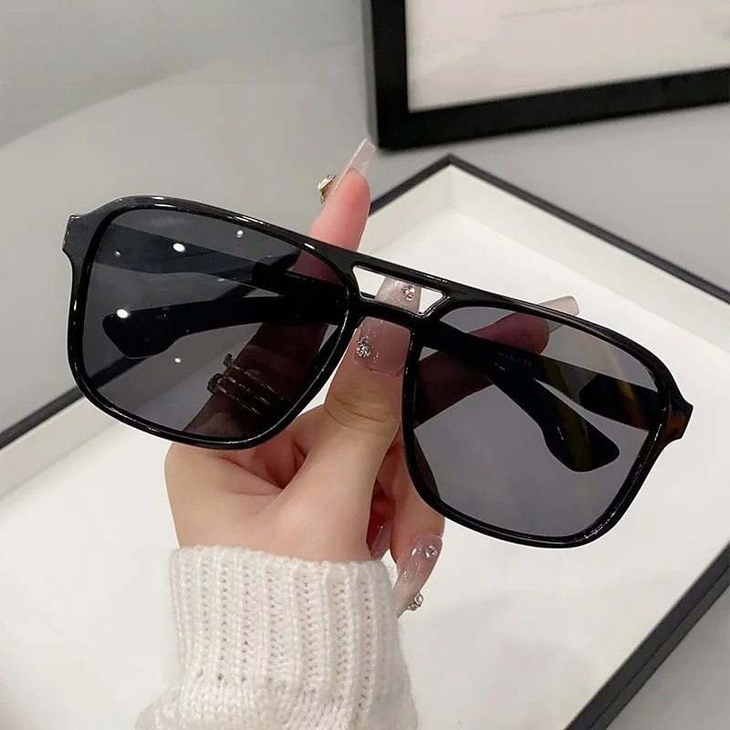 Vierkante dubbele bruggen zonn - Street Fashion Glasses recensie en prijs