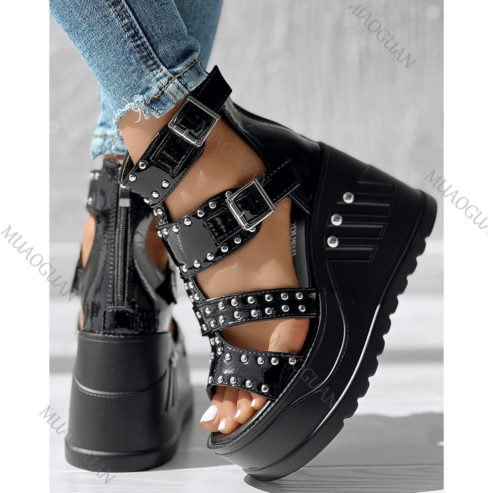 Mode Dames Peep Toe Zwarte San - Street Fashion Designer recensie en prijs