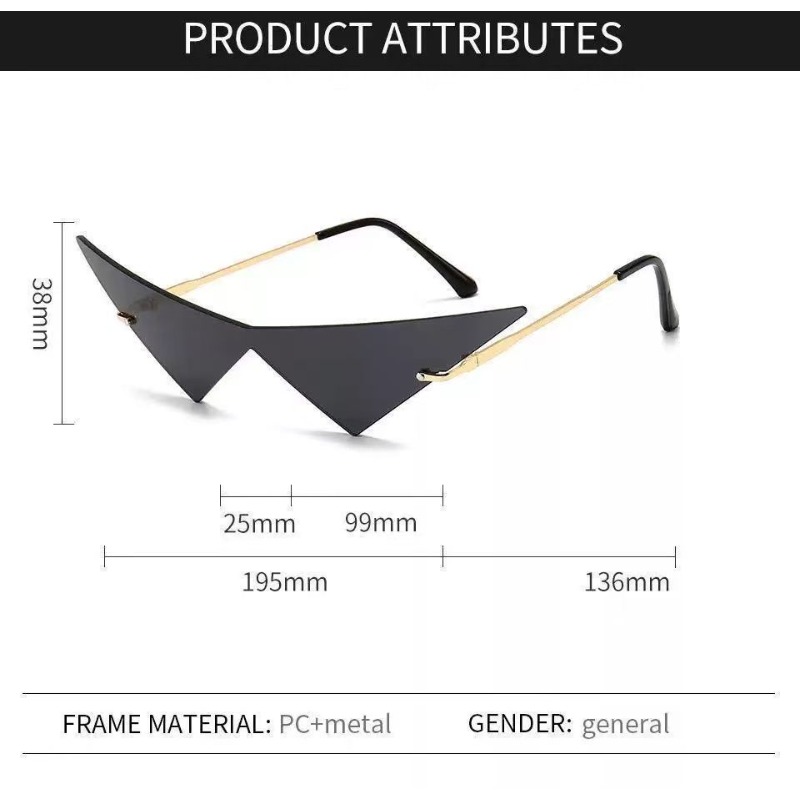 Driehoekige zonnebrillen Stree - Street Fashion Glasses recensie en prijs