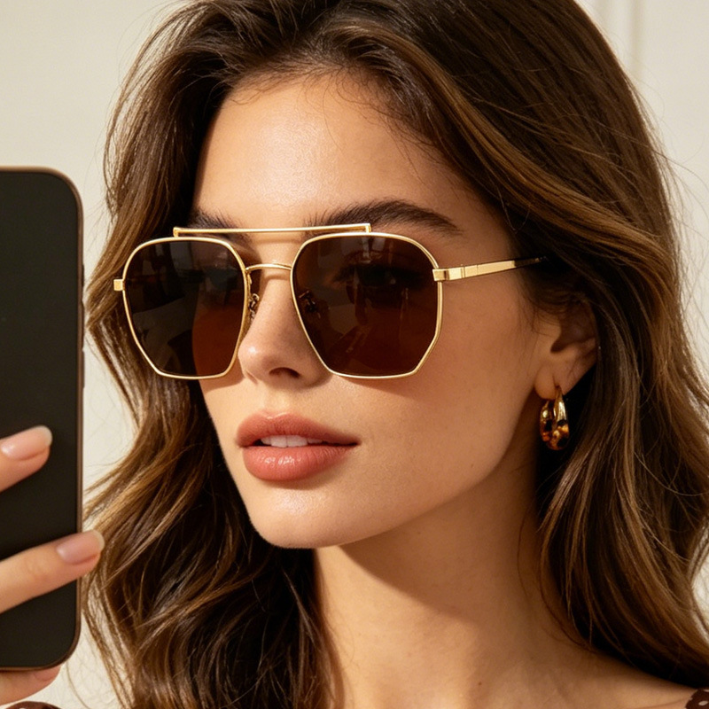 Nieuwe Metalen Dubbele Brug Ge - Street Fashion Glasses recensie en prijs