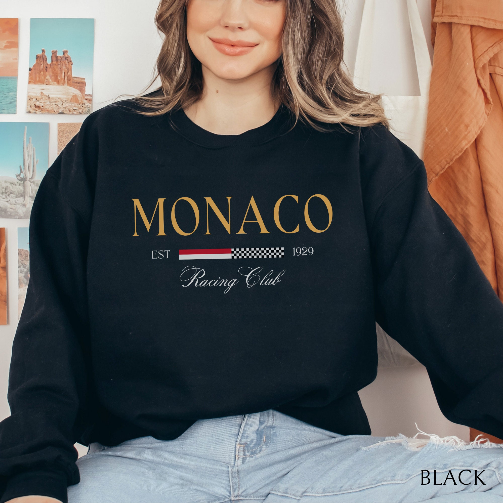 Dames MONACO Print Sweatshirt  - Street Fashion Monaco recensie en prijs