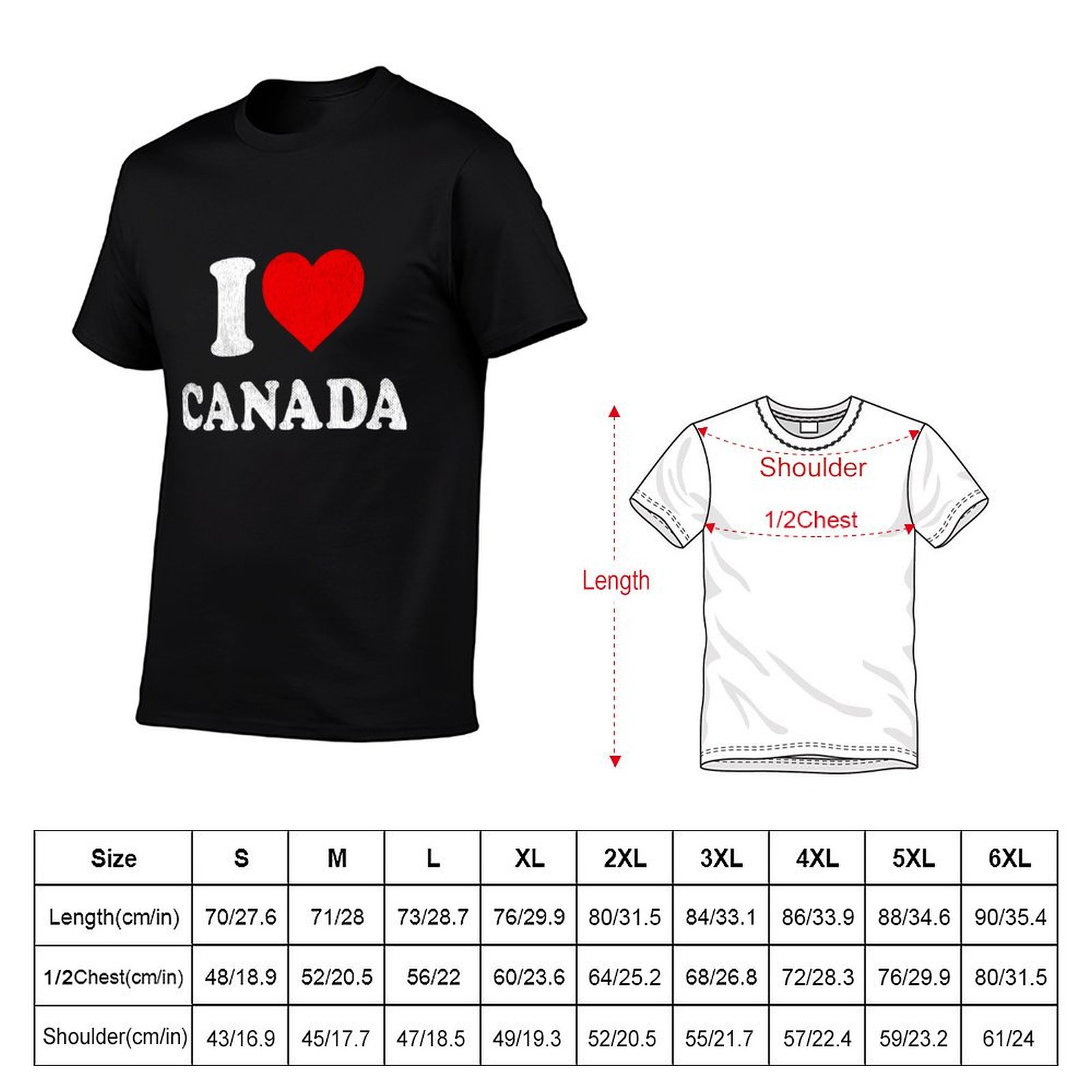 Ik hou van Canada T-shirt Souv - Street Fashion Canada recensie en prijs