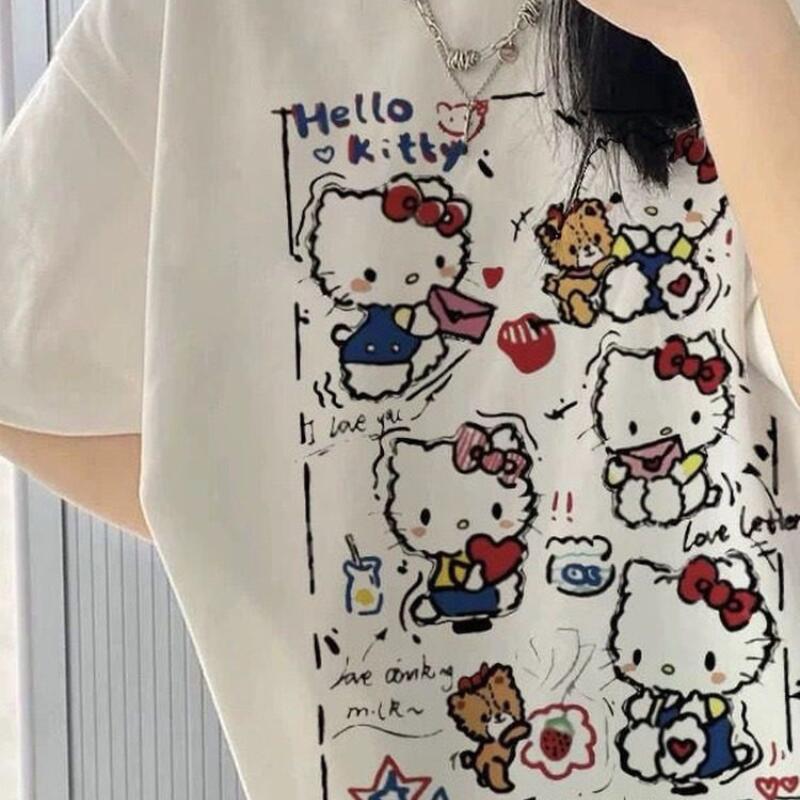 Korte mouwen zomer Hello Kitty - Street Fashion Jersey recensie en prijs