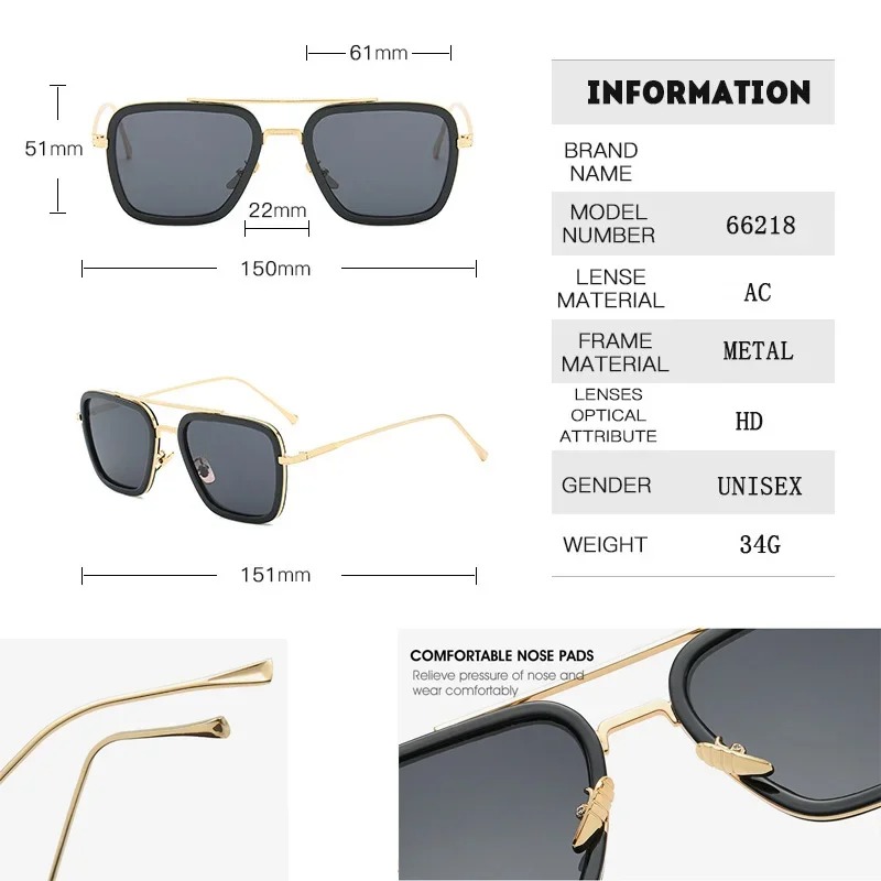 Steam Punk Tony Stark zonnebri - Street Fashion Glasses recensie en prijs